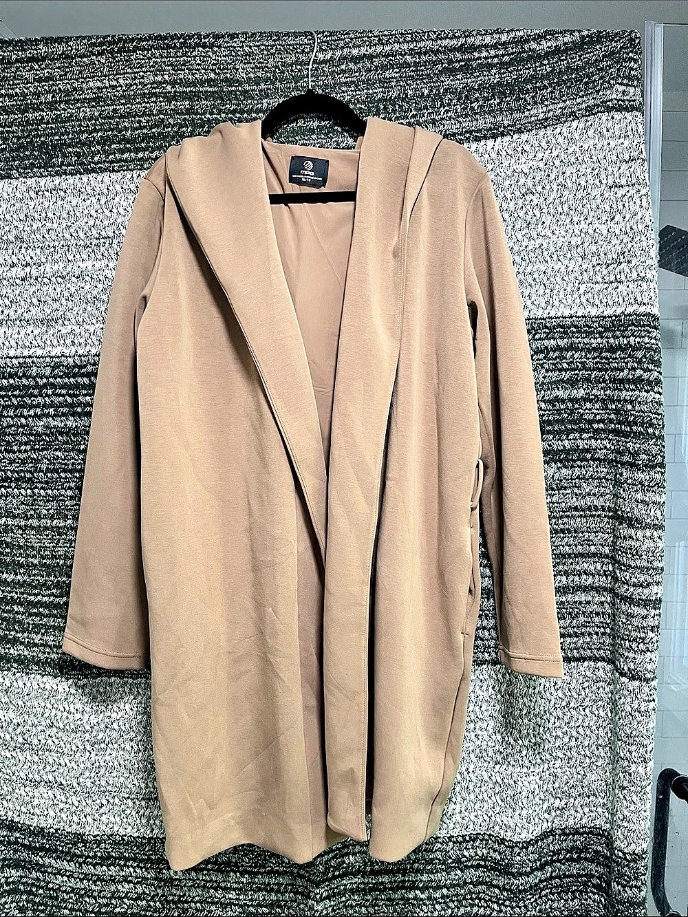 MPG Dreamweave Long Cardigan Hooded Coat XL Brown